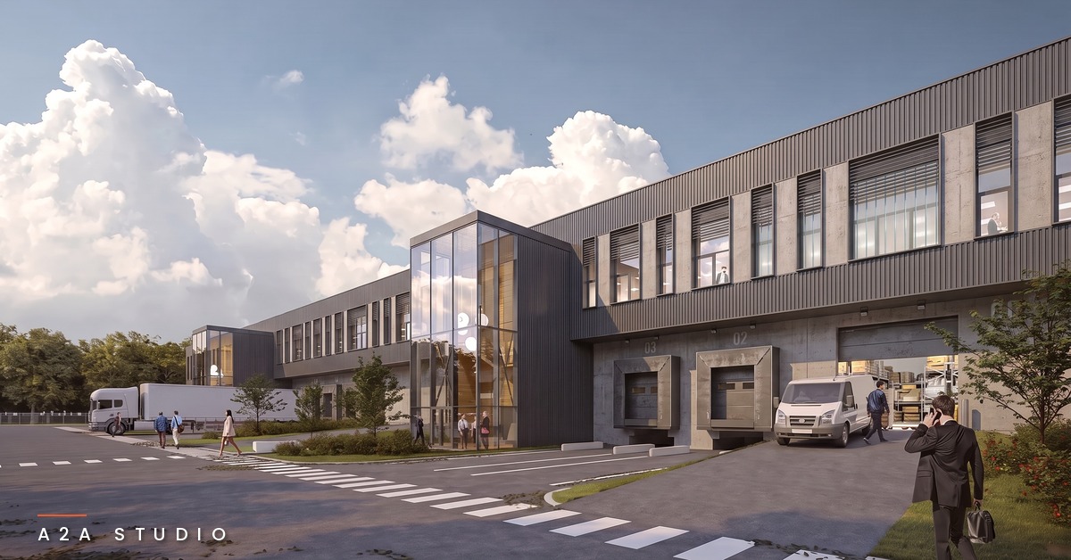 Unité industrielle et logistique à Settat, étude conceptuelle A2A Studio